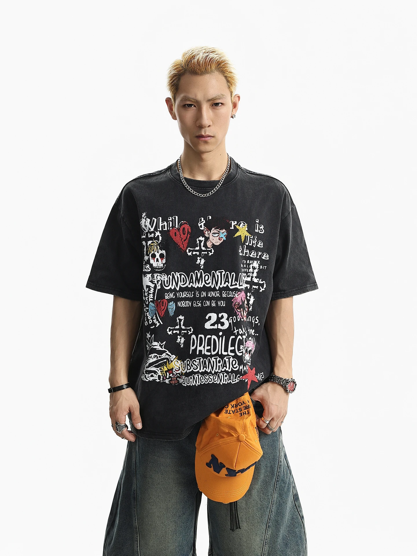 BETEBULE American High Street Style Distressed round Neck Short Sleeve T-shirt Men's Summer Fashion Heavyweight Loose Top
BETEBULE American High Street Style Distressed round Neck Short Sleeve T-shirt Men's Summer Fashion Heavyweight Loose Top