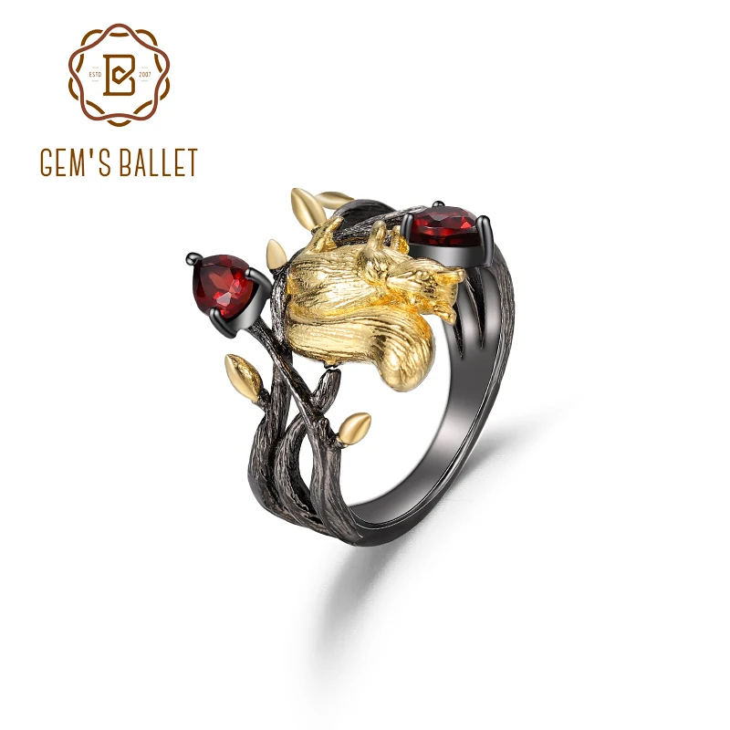 Балетные китайские элементы GEM'S, ювелирные изделия, кольцо с натуральным красным гранатом, серебряная белка, сосна, кольца ручной работы, подарок для нее
Балетные китайские элементы GEM'S, ювелирные изделия, кольцо с натуральным красным гранатом, серебряная белка, сосна, кольца ручной работы, подарок для нее