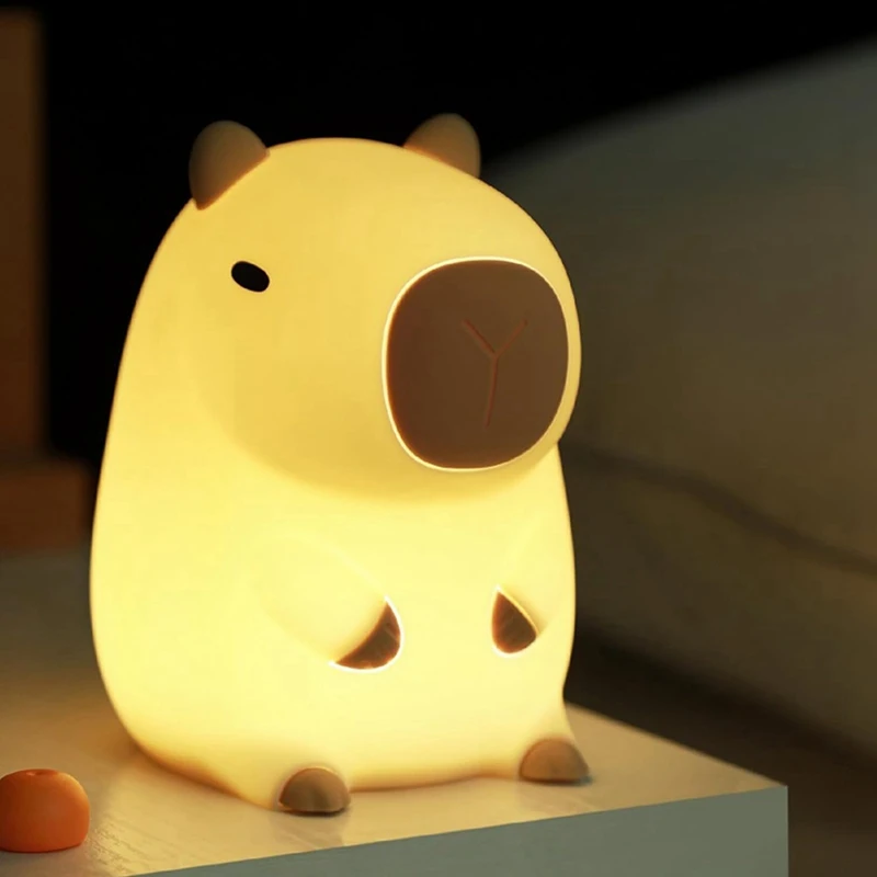 Capybara Night Light, Cute Nursery Lamp, Silicone Animal Kids Baby Night Light Rechargeable Desk Table Decoration Lamp
Capybara Night Light, Cute Nursery Lamp, Silicone Animal Kids Baby Night Light Rechargeable Desk Table Decoration Lamp
