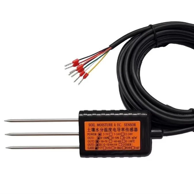 Multi-Parameter Soil Sensor PH/EC/Moisture 3 in 1 Soil Meter for Environmental Monitoring Stations
Multi-Parameter Soil Sensor PH/EC/Moisture 3 in 1 Soil Meter for Environmental Monitoring Stations