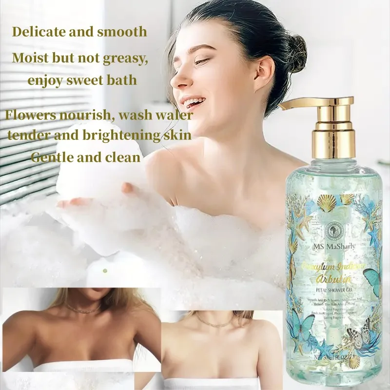 Arbutin Fragrance Petal Shower Gel Long Term Whitening Smooth Long Lasting Fragrance Gentle Foam Body Cleansing Bath Product
Arbutin Fragrance Petal Shower Gel Long Term Whitening Smooth Long Lasting Fragrance Gentle Foam Body Cleansing Bath Product