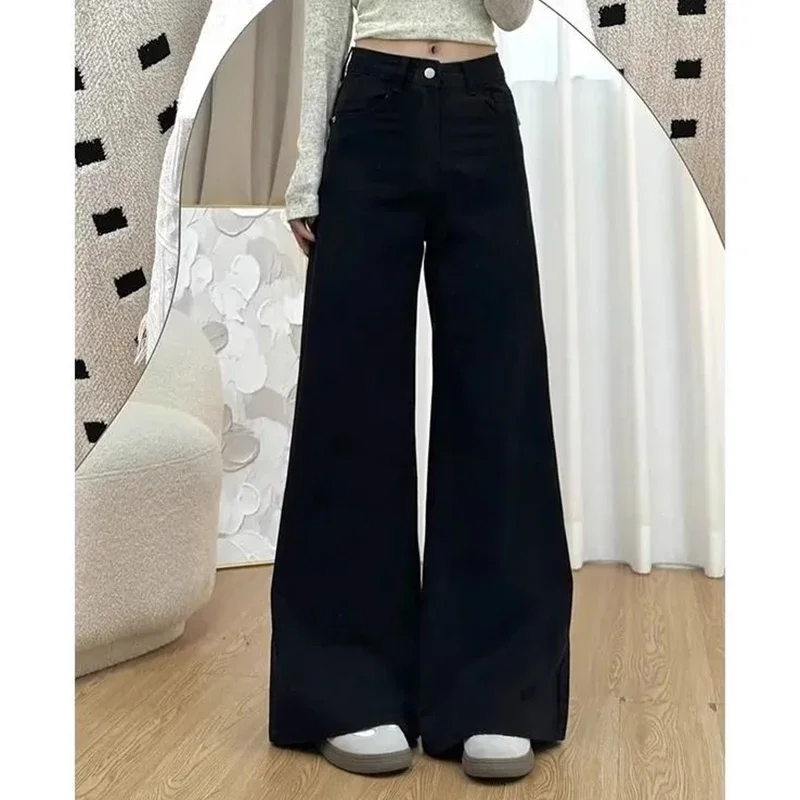 Girls Chic Classic Design High Waist Jeans Women Loose Wide Leg Denim Trousers Female Solid Color Casual Versatile Pants
Girls Chic Classic Design High Waist Jeans Women Loose Wide Leg Denim Trousers Female Solid Color Casual Versatile Pants