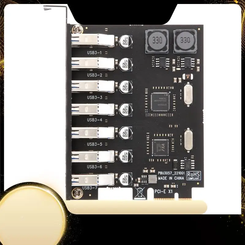 USB 3.0 PCI-E Expansion Card Adapter 7 Ports Hub Adapter External Controller PCI-E Extender PCI Express Card For Desktop-X40A
USB 3.0 PCI-E Expansion Card Adapter 7 Ports Hub Adapter External Controller PCI-E Extender PCI Express Card For Desktop-X40A