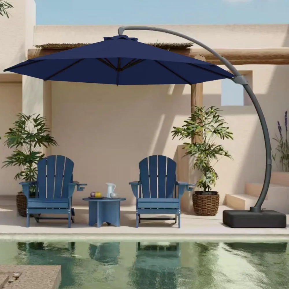12FT Cantilever Umbrella with Base Large Curvy Outdoor Aluminum Offset Umbrella w/ 360° Rotation, UV Resistant Canopy for Patio,
12FT Cantilever Umbrella with Base Large Curvy Outdoor Aluminum Offset Umbrella w/ 360° Rotation, UV Resistant Canopy for Patio,