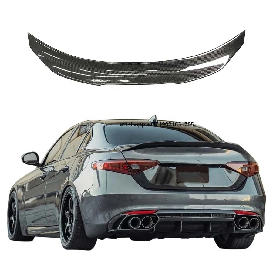 PSM V1 Style Carbon Fiber Ducktail Rear Spoiler with High Polished Finish for Giulia
PSM V1 Style Carbon Fiber Ducktail Rear Spoiler with High Polished Finish for Giulia