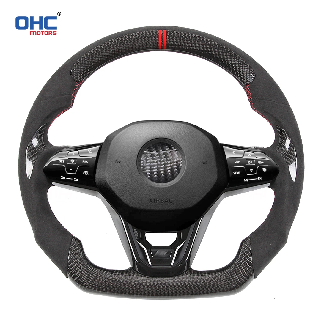 OHC FOR Volkswagen MK8 Carbon Fiber Steering Wheel Punched leather Customized Steering Wheel No Airbag
OHC FOR Volkswagen MK8 Carbon Fiber Steering Wheel Punched leather Customized Steering Wheel No Airbag