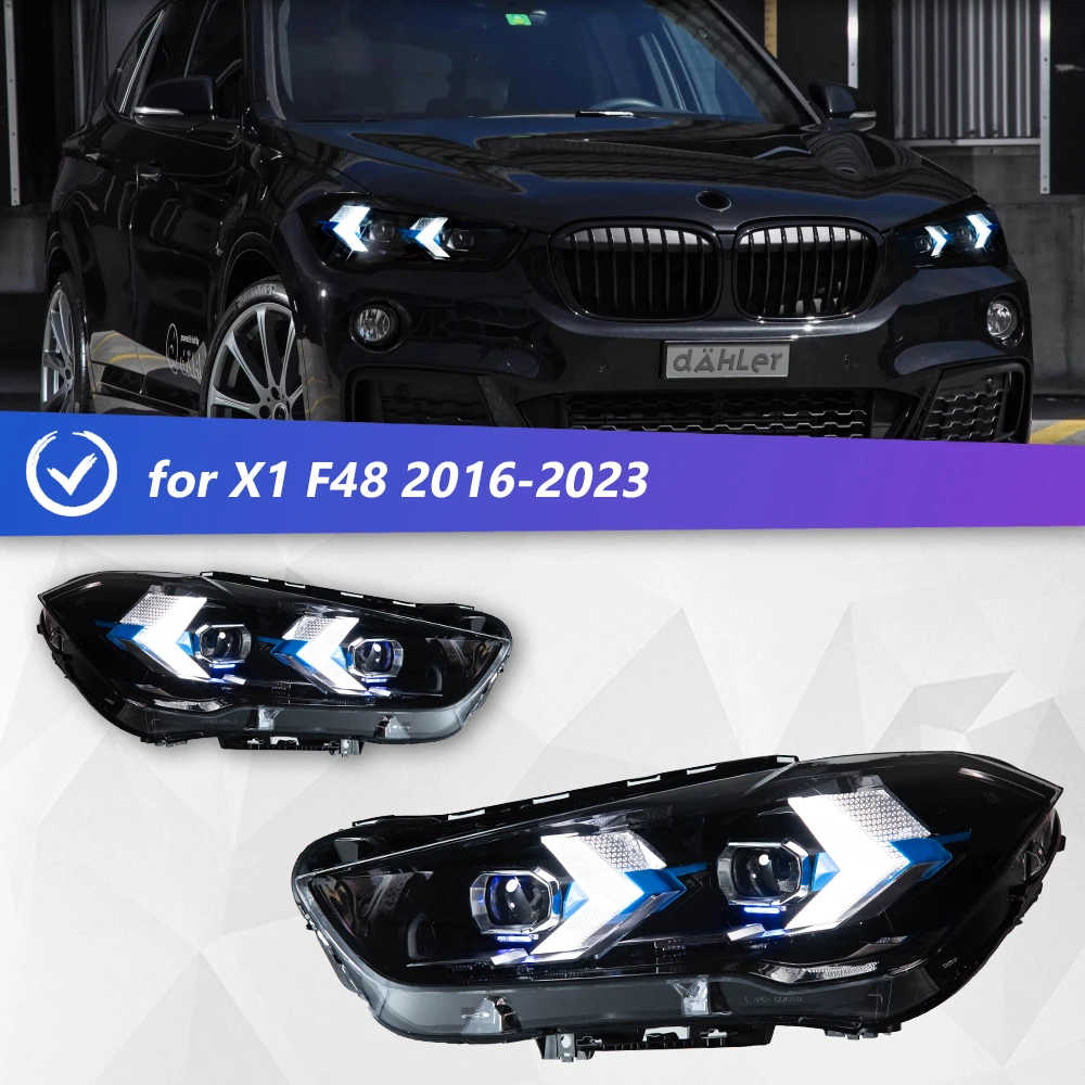AKD автомобильные фары для BMW X1 F48 2016-2023, светодиодные фары DRL, светодиодный проектор, автомобильные аксессуары
AKD автомобильные фары для BMW X1 F48 2016-2023, светодиодные фары DRL, светодиодный проектор, автомобильные аксессуары