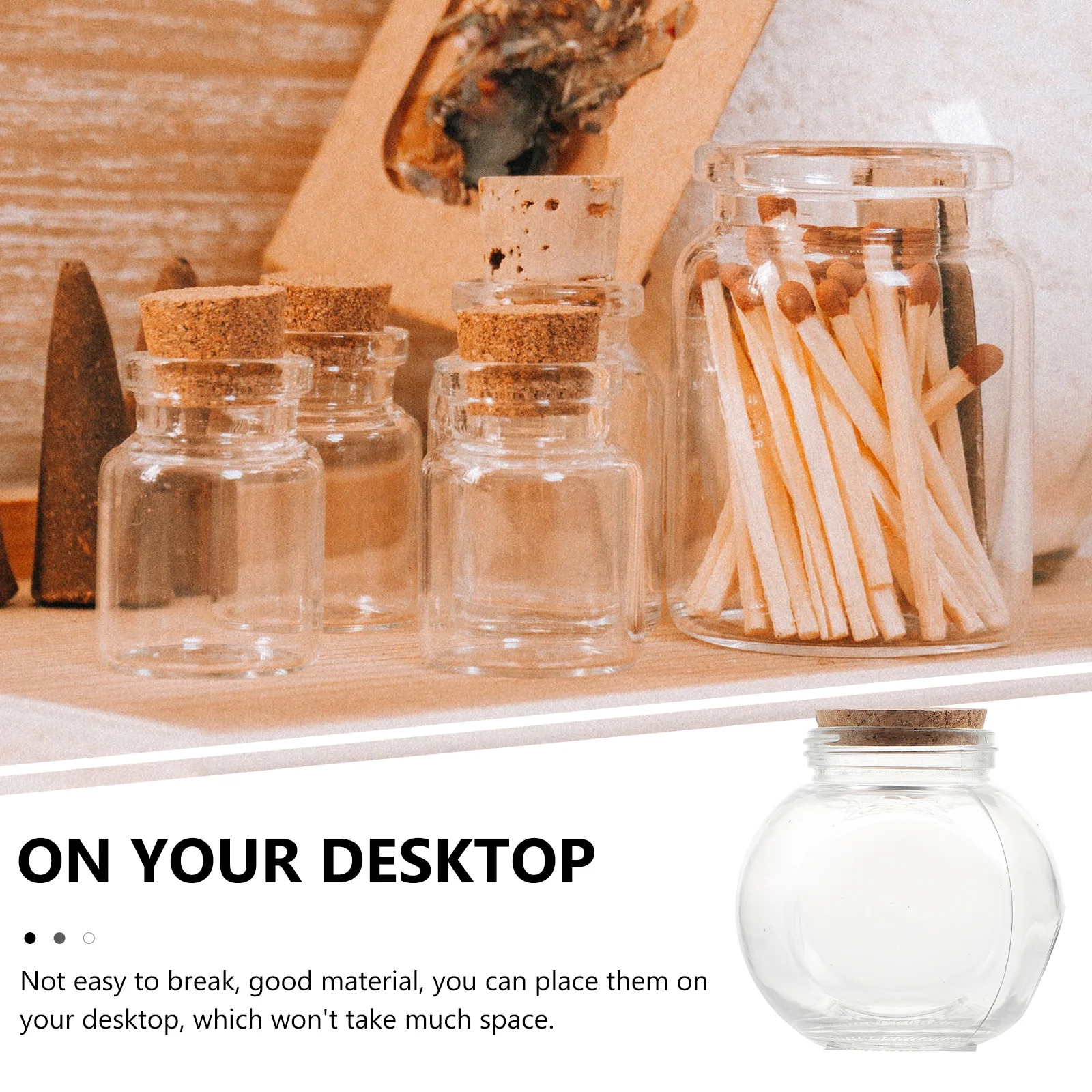 1pc Glass Wishing Bottle Transparent Corked Storage Jar Desktop Decor Diy Empty Bottle For Perfume Essential Oil Gift Jar
1pc Glass Wishing Bottle Transparent Corked Storage Jar Desktop Decor Diy Empty Bottle For Perfume Essential Oil Gift Jar