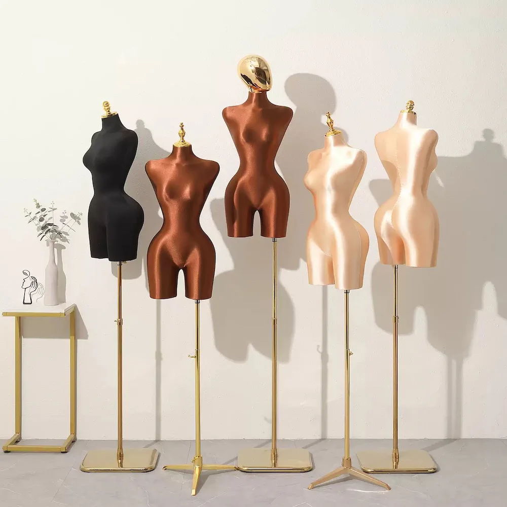 bbl women's mannequins for clothes half body dress form torso with golden stand female mainkin window display
bbl women's mannequins for clothes half body dress form torso with golden stand female mainkin window display