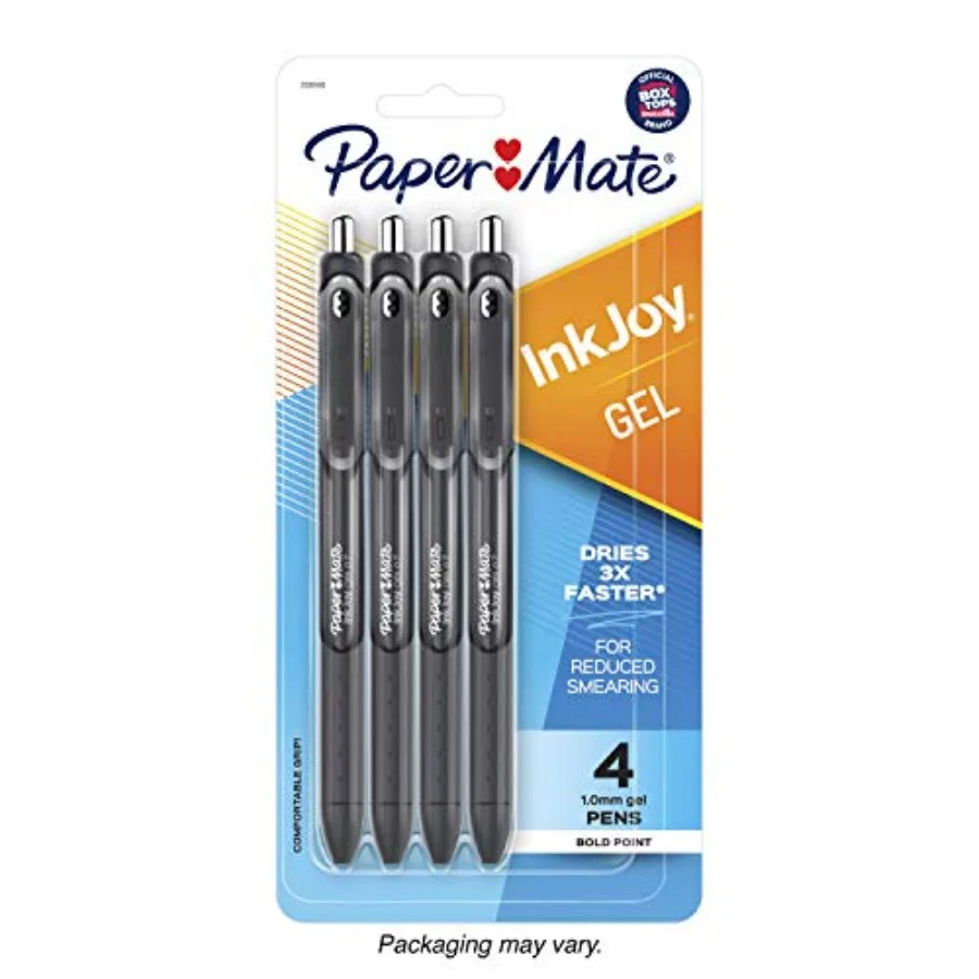 Ink Joy Retractable Gel Pen, Bold Point 1.0mm,Black (2061416), Pack of 4
Ink Joy Retractable Gel Pen, Bold Point 1.0mm,Black (2061416), Pack of 4