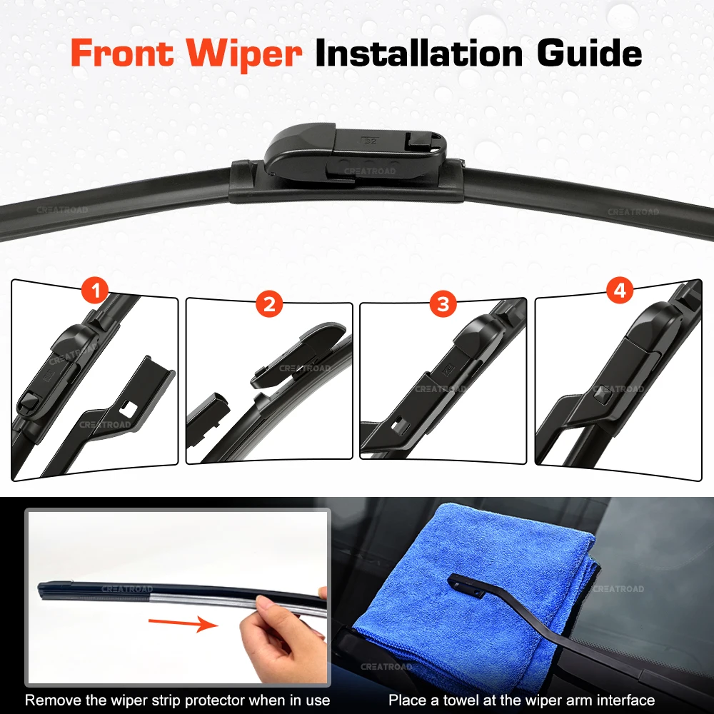 Silicone Wiper Blades Fit For Peugeot 3008 Mk2 2017-2023 Coated Silent HD Wear-Resistant Windshield Wipers 28"+16"+12"
Silicone Wiper Blades Fit For Peugeot 3008 Mk2 2017-2023 Coated Silent HD Wear-Resistant Windshield Wipers 28"+16"+12"