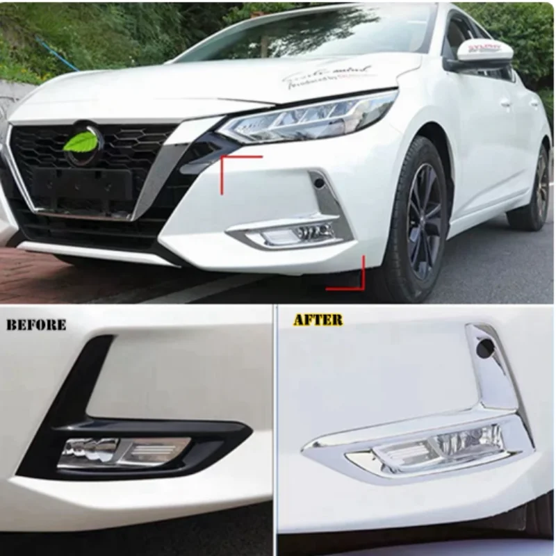 Fit For Nissan Sylphy 2020-2024 Car Front Fog Light Lamp Cover Stickers Molding Bezel Styling Chrome ABS Accessories
Fit For Nissan Sylphy 2020-2024 Car Front Fog Light Lamp Cover Stickers Molding Bezel Styling Chrome ABS Accessories