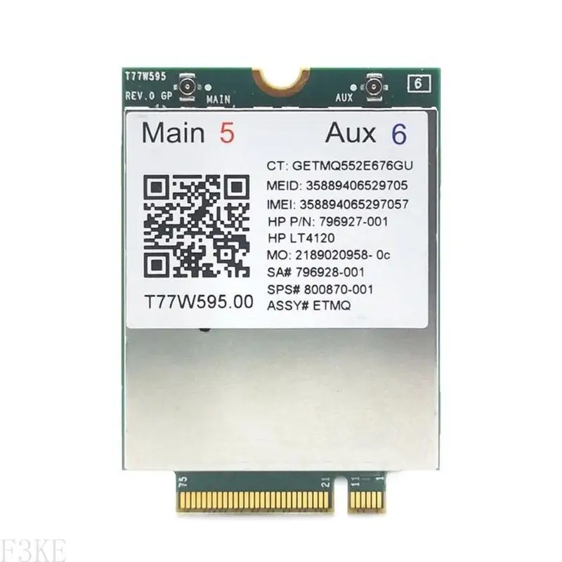 F3KE LT420 WWAN CARD 800870-001 4G Модуль + 2 антенна FORHP EliteBook 840 850 820 G3
F3KE LT420 WWAN CARD 800870-001 4G Модуль + 2 антенна FORHP EliteBook 840 850 820 G3
