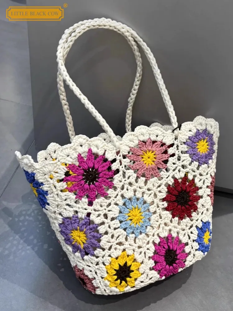 Handmade Weave Flowers Women New Holidays Bucket Bag Hollow Out Shoulder Bag Large Capacity Totes Beach Underarm Bag Handbag
Handmade Weave Flowers Women New Holidays Bucket Bag Hollow Out Shoulder Bag Large Capacity Totes Beach Underarm Bag Handbag