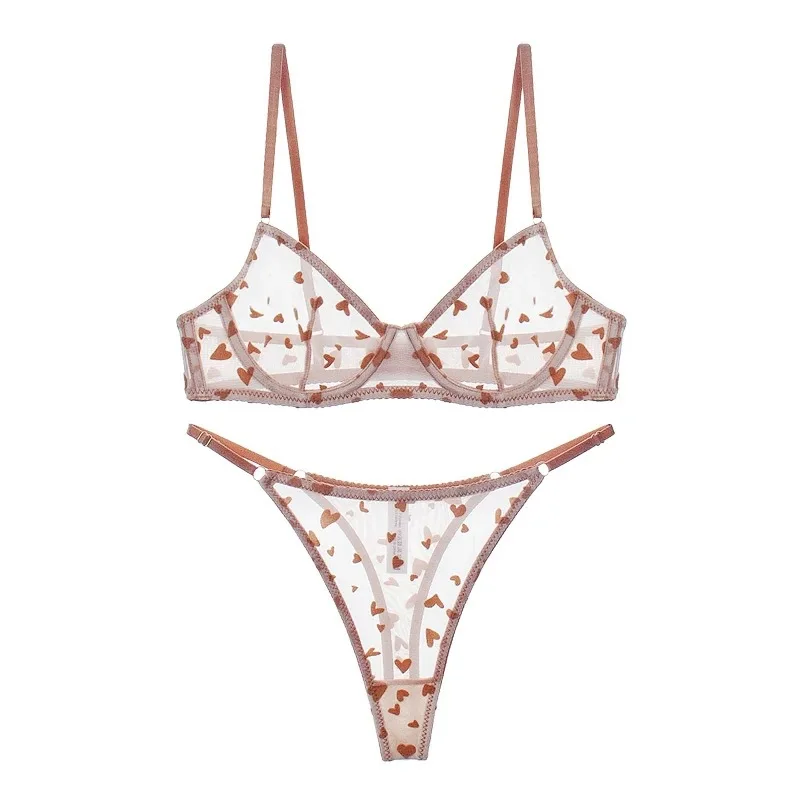 Женский сексуальный прозрачный комплект с бюстгальтером, элегантное женское нижнее белье, комплект стрингов, нижнее белье, комплект с бюстгальтером и трусиками с принтом сердца
Женский сексуальный прозрачный комплект с бюстгальтером, элегантное женское нижнее белье, комплект стрингов, нижнее белье, комплект с бюстгальтером и трусиками с принтом сердца