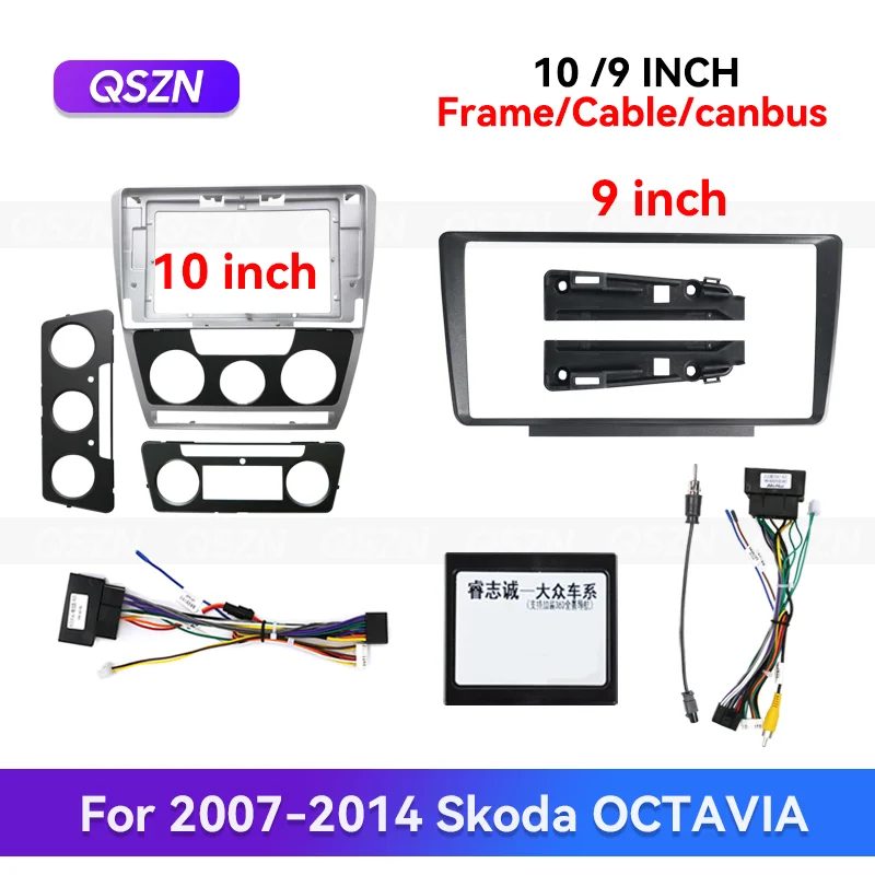 QSZN 9/10 дюймов для Skoda OCTAVIA 2007-2014 Android автомобильный радиоприемник стерео рамка авто мультимедийный GPS жгут проводов Canbus комплект 
QSZN 9/10 дюймов для Skoda OCTAVIA 2007-2014 Android автомобильный радиоприемник стерео рамка авто мультимедийный GPS жгут проводов Canbus комплект