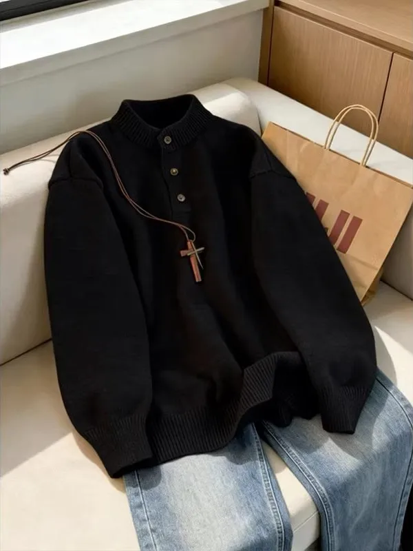 Мужской свитер Bla Cleanfit Henry Collar: весенний, высококачественный, плотный, универсальный (для ношения как поддевка или верхняя одежда), с длинным рукавом
Мужской свитер Bla Cleanfit Henry Collar: весенний, высококачественный, плотный, универсальный (для ношения как поддевка или верхняя одежда), с длинным рукавом