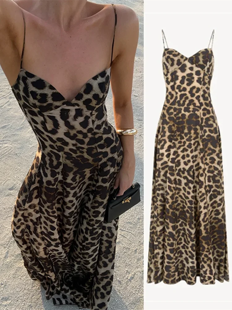 Fashion Leopard Print Women Slip Long Dress Elegant Sleeveless Backless Floor-length Robes 2025 Female Party A-line Midi Dresses
Fashion Leopard Print Women Slip Long Dress Elegant Sleeveless Backless Floor-length Robes 2025 Female Party A-line Midi Dresses