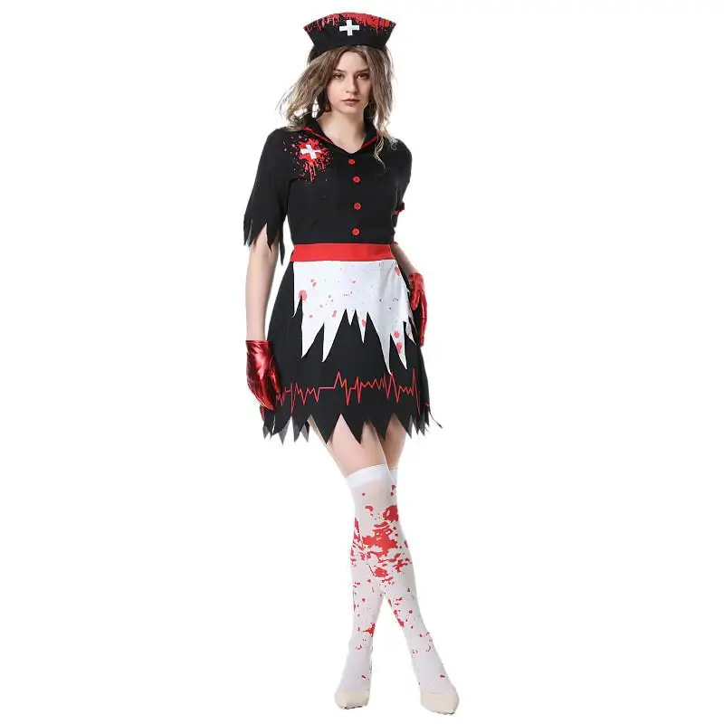 Horror Blood Nurse Zombie Costume Party Makeup Dance Outfit Performance Clothes Stage Props Halloween Cosplay Women's Outfit
Horror Blood Nurse Zombie Costume Party Makeup Dance Outfit Performance Clothes Stage Props Halloween Cosplay Women's Outfit
