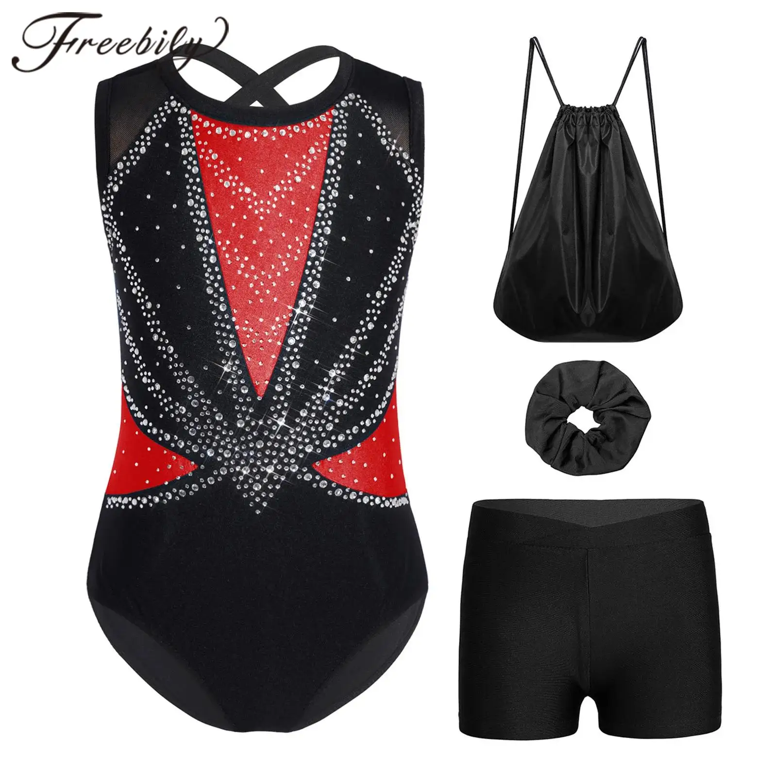Kids Metallic Figure Skating Leotard with Shorts Hairband Girls Gymnastics Dance Outfit Sleeveless Crisscross Back Bodysuits
Kids Metallic Figure Skating Leotard with Shorts Hairband Girls Gymnastics Dance Outfit Sleeveless Crisscross Back Bodysuits