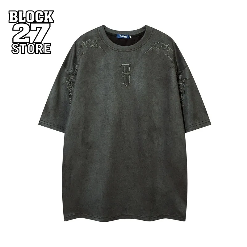 Мужская футболка Harajuku Уличная одежда Замшевая ткань с шипами и вышивкой High Street Футболка с короткими рукавами Повседневный стиль Топ Футболки с графикой
Мужская футболка Harajuku Уличная одежда Замшевая ткань с шипами и вышивкой High Street Футболка с короткими рукавами Повседневный стиль Топ Футболки с графикой