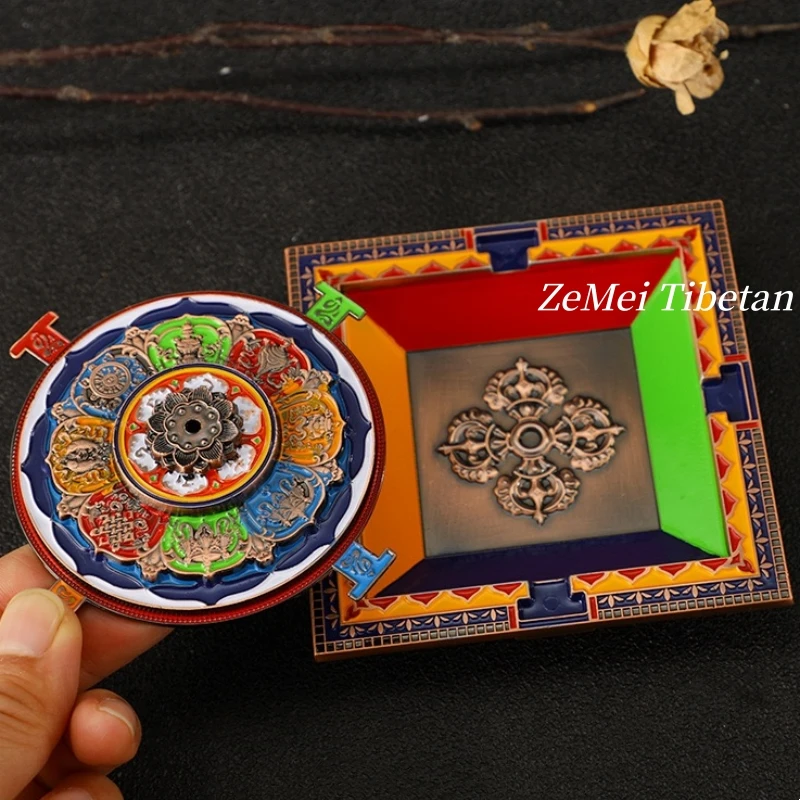 Buddhist Hall Five-Color Mandala Incense Holder,Round Alloy Stick Household Altars Sandalwood Incense Burner Tray Buddhist Item
Buddhist Hall Five-Color Mandala Incense Holder,Round Alloy Stick Household Altars Sandalwood Incense Burner Tray Buddhist Item