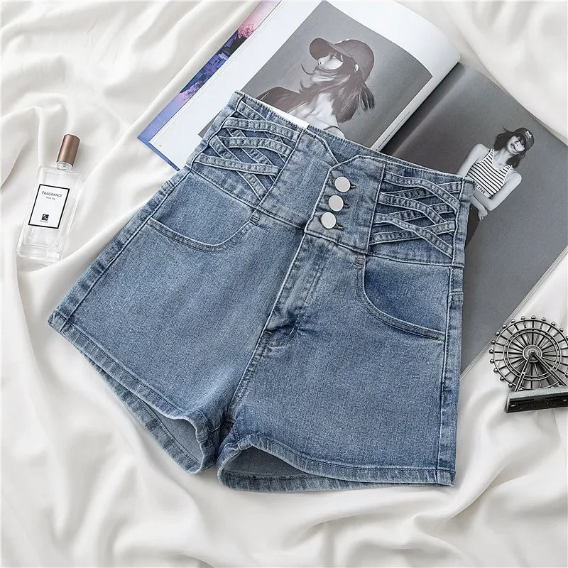 Шикарный дизайн, эластичные джинсовые шорты с высокой талией, корейские тонкие винтажные брюки Cortos, летняя уличная одежда, узкие прямые короткие джинсы
Шикарный дизайн, эластичные джинсовые шорты с высокой талией, корейские тонкие винтажные брюки Cortos, летняя уличная одежда, узкие прямые короткие джинсы