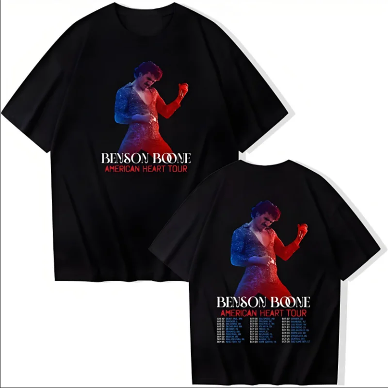 Benson Boone American Heart Tour 2025 Tee Merch T-shirts Women Men Fashion Casual Crewneck Short Sleeve Streetwear T-shirt
Benson Boone American Heart Tour 2025 Tee Merch T-shirts Women Men Fashion Casual Crewneck Short Sleeve Streetwear T-shirt
