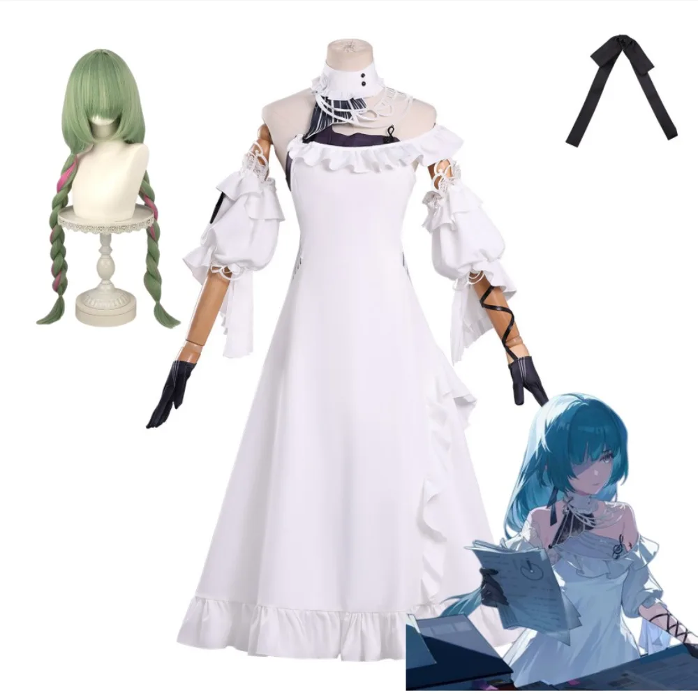Wuthering Waves Frololo Cosplay Costume White Elegant Dress Accessories Wig Set for Comic Con Event Performance Outfit
Wuthering Waves Frololo Cosplay Costume White Elegant Dress Accessories Wig Set for Comic Con Event Performance Outfit