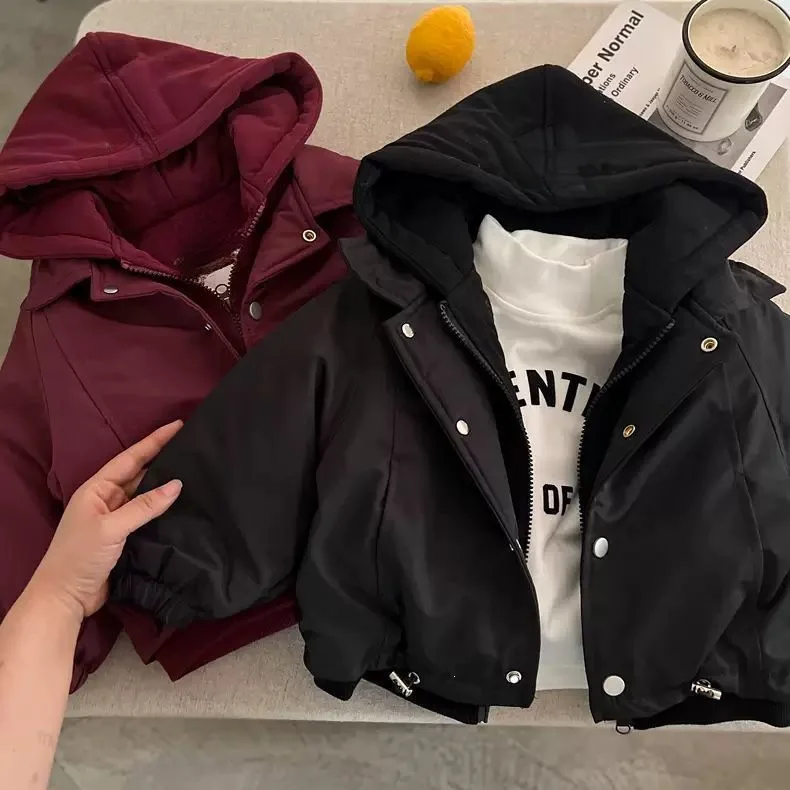 Children's Baby Jacket Winter Boys' Solid Color Hooded Jacket Thick Cotton Girls' Stylish Clothing Coat
Children's Baby Jacket Winter Boys' Solid Color Hooded Jacket Thick Cotton Girls' Stylish Clothing Coat