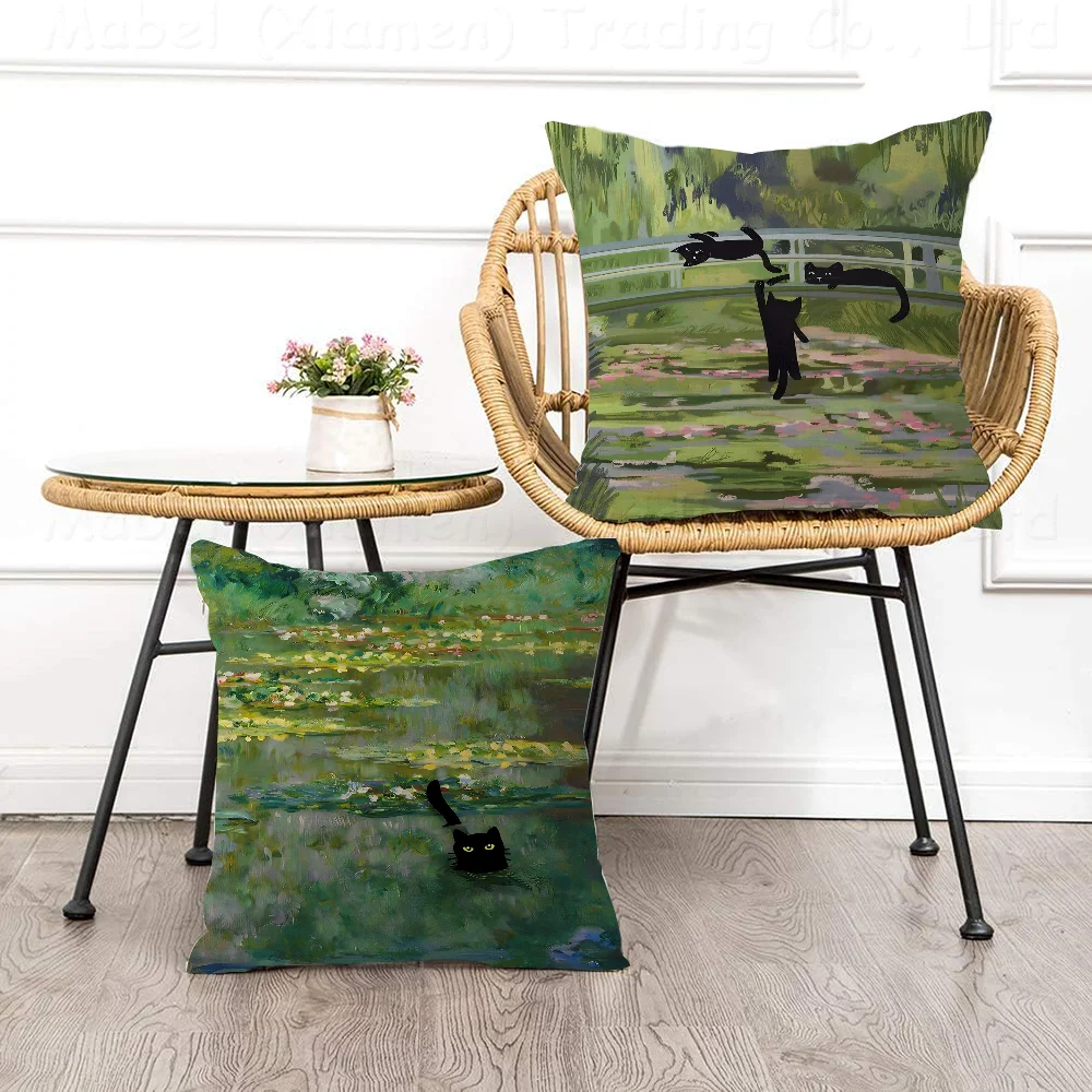 Claude Monet Artwork Black Cat Cushion Cover Pillowcase Upholstery Sofa Throw Pillow Home Decor Pillowcas
Claude Monet Artwork Black Cat Cushion Cover Pillowcase Upholstery Sofa Throw Pillow Home Decor Pillowcas
