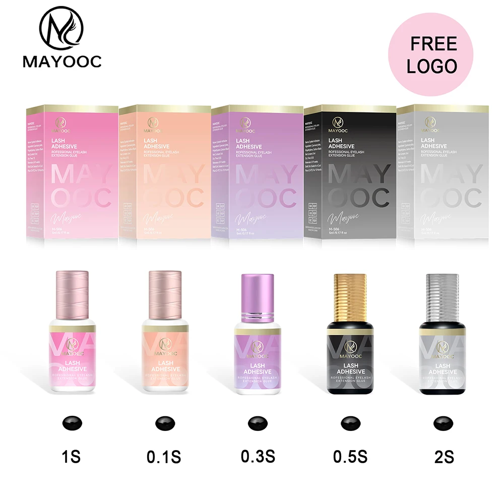 MAYOOC 0.3-2 Sec Dry Eyelash Extension Glue Individual False Lashes Black Adhesive Kit for Professional Use Free custom Logo
MAYOOC 0.3-2 Sec Dry Eyelash Extension Glue Individual False Lashes Black Adhesive Kit for Professional Use Free custom Logo