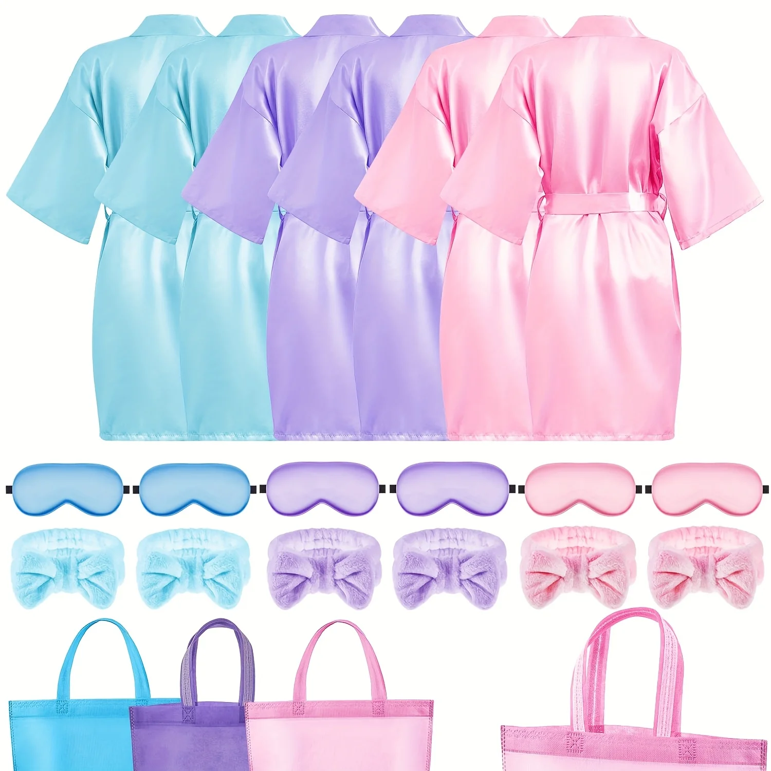24pcs Of Overnight Party Supplies 6pcs Of Spa Party Gowns 6 Handbags 6 Heads with 6 Spa Facial Mask
24pcs Of Overnight Party Supplies 6pcs Of Spa Party Gowns 6 Handbags 6 Heads with 6 Spa Facial Mask