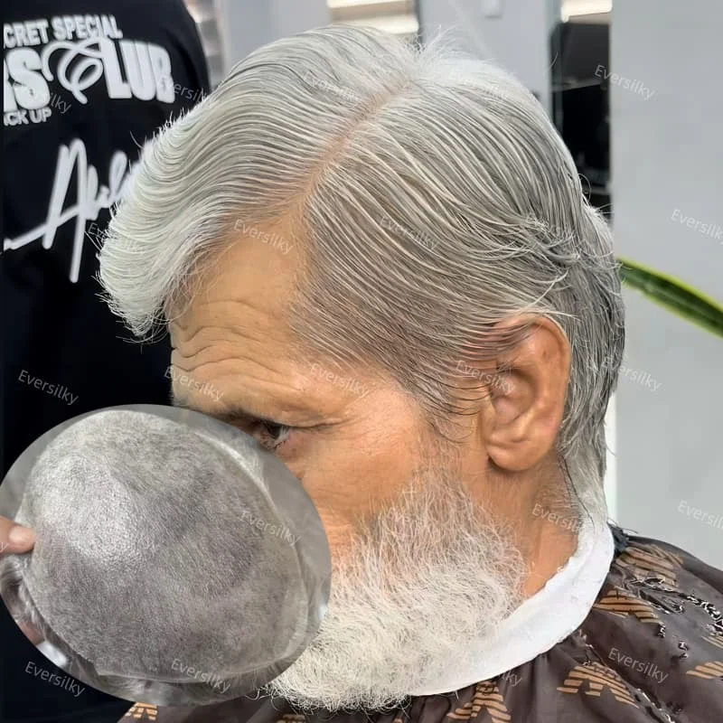 Undetectable 0.03mm HD Poly Full Skin PU Prosthesis hair men toupee #1b50#1b65#1b80 white gray 100% Human Hair Natural Hairline
Undetectable 0.03mm HD Poly Full Skin PU Prosthesis hair men toupee #1b50#1b65#1b80 white gray 100% Human Hair Natural Hairline
