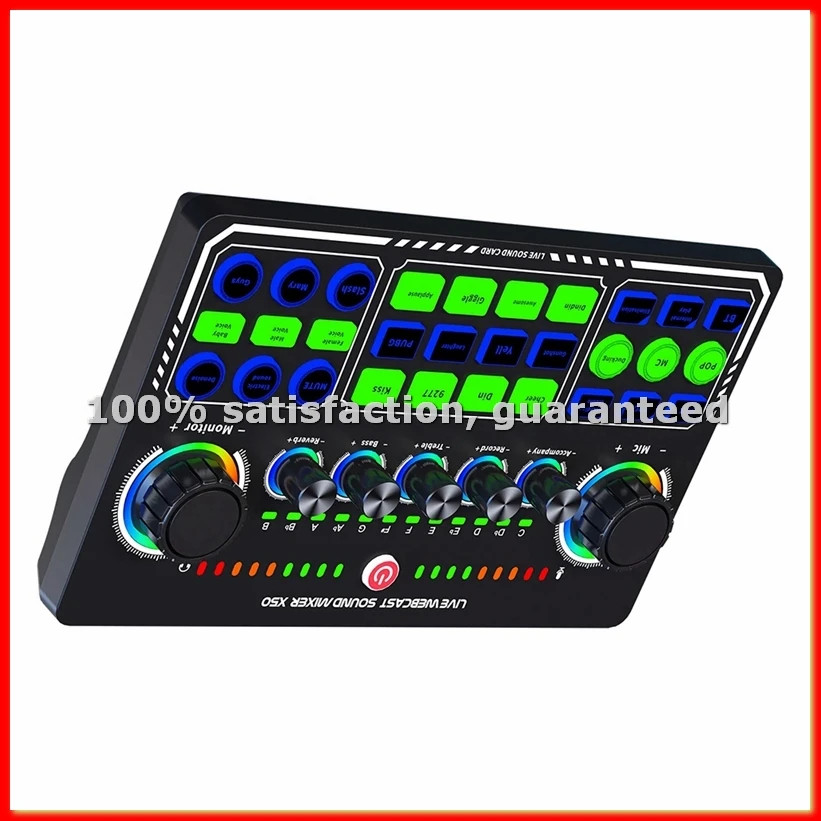 Аудиомикшер X50 Live Sound Card для записи, настольный, для пения, с поддержкой BT OTG, цифровая передача без потерь для подкастинга и игр A-ABWY
Аудиомикшер X50 Live Sound Card для записи, настольный, для пения, с поддержкой BT OTG, цифровая передача без потерь для подкастинга и игр A-ABWY