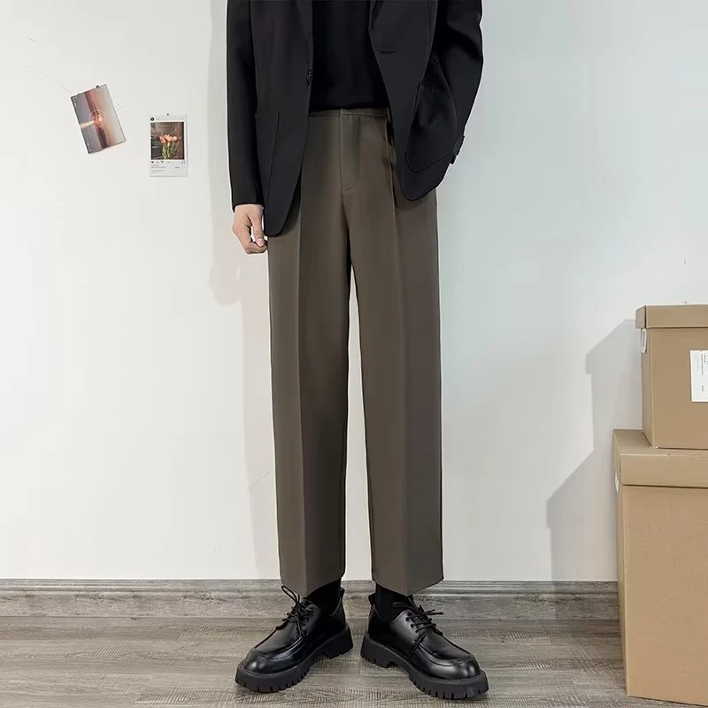 2023 Spring New Men‘s Suit Pants Loose Straight Business Office Elastic Waist Classic Korean Casual Streetwear Trousers Male M46
2023 Spring New Men‘s Suit Pants Loose Straight Business Office Elastic Waist Classic Korean Casual Streetwear Trousers Male M46