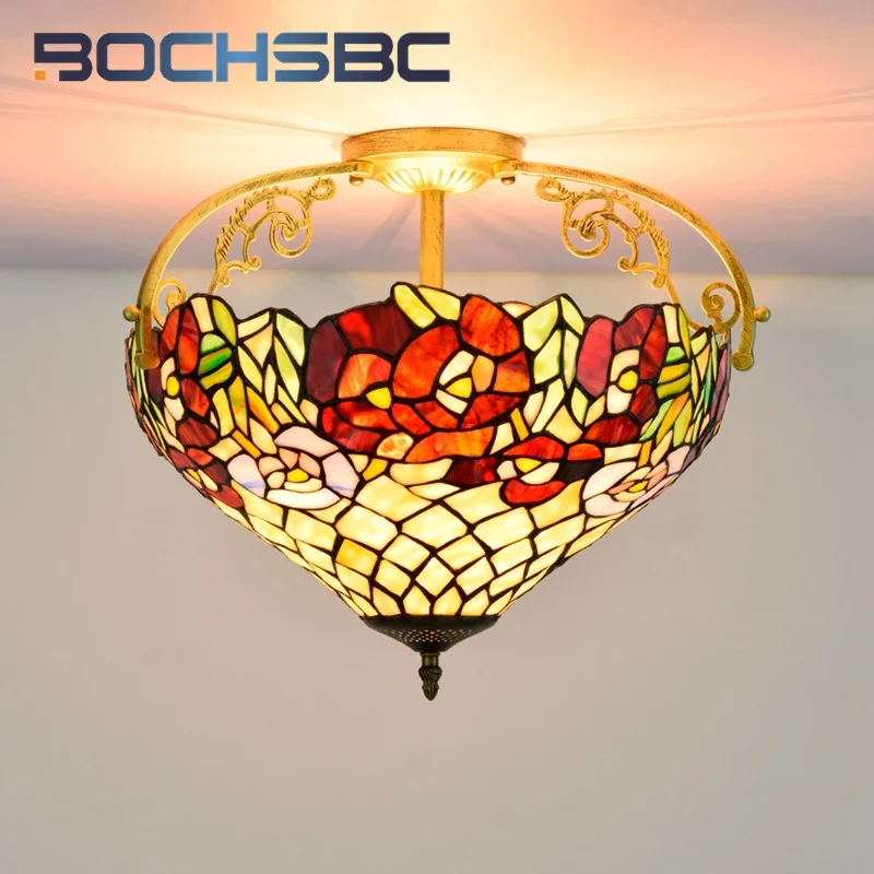 BOCHSBC, витражная Люстра Тиффани клематиса, красные украшения для столовой, прихожей, коридора, коридора, искусственный пасторальный стиль
BOCHSBC, витражная Люстра Тиффани клематиса, красные украшения для столовой, прихожей, коридора, коридора, искусственный пасторальный стиль