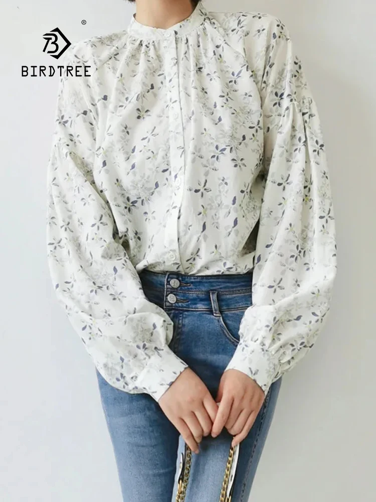Birdtree Women Buckle Down Shoulder Lantern Sleeve Elegant Blouse,2024 Spring 27.7%Real Silk New French Printed Shirt T41128QC
Birdtree Women Buckle Down Shoulder Lantern Sleeve Elegant Blouse,2024 Spring 27.7%Real Silk New French Printed Shirt T41128QC