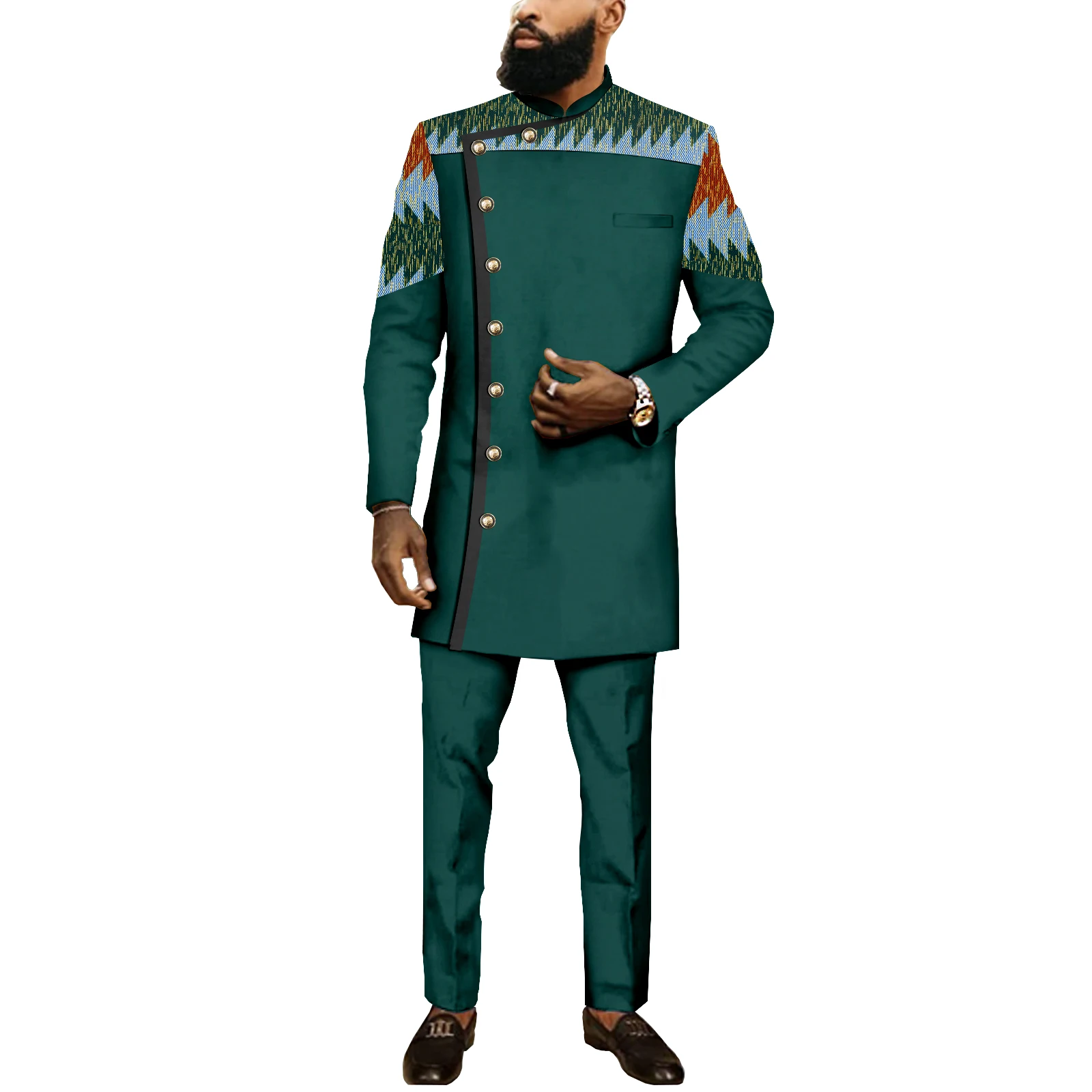SEA&ALP Dashiki for Men African Kente Print Suit Long Jacket and Pants 2 Piece Outfit Party Wedding Clothes
SEA&ALP Dashiki for Men African Kente Print Suit Long Jacket and Pants 2 Piece Outfit Party Wedding Clothes