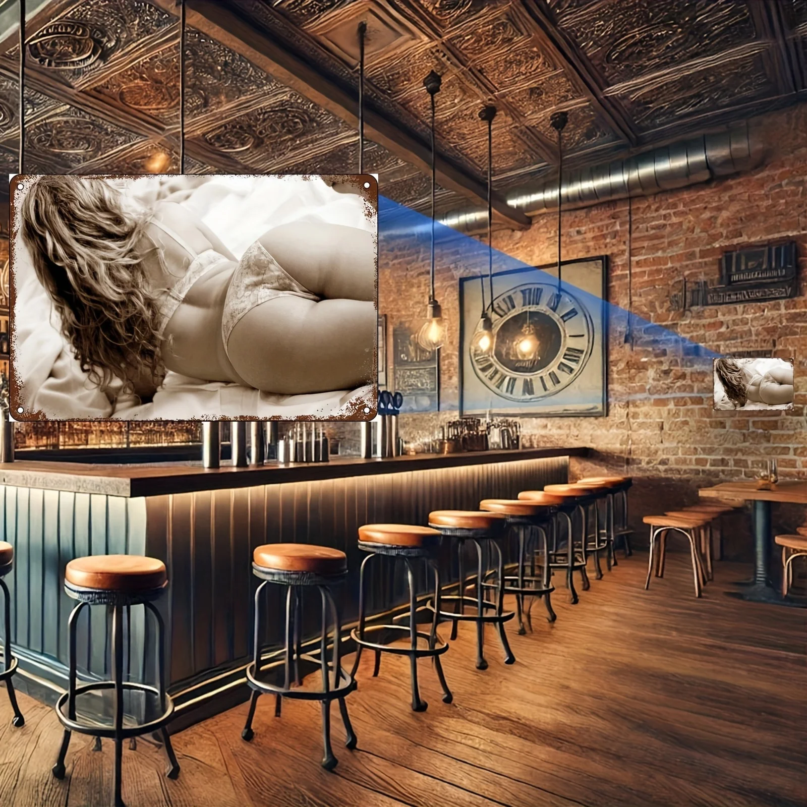 1pc Art Deco Iron Tin Sign, Hot Nude Female Silhouette, Wall Decor for Home Bar, Living Room, Man Cave, Bath - No Power Required
1pc Art Deco Iron Tin Sign, Hot Nude Female Silhouette, Wall Decor for Home Bar, Living Room, Man Cave, Bath - No Power Required