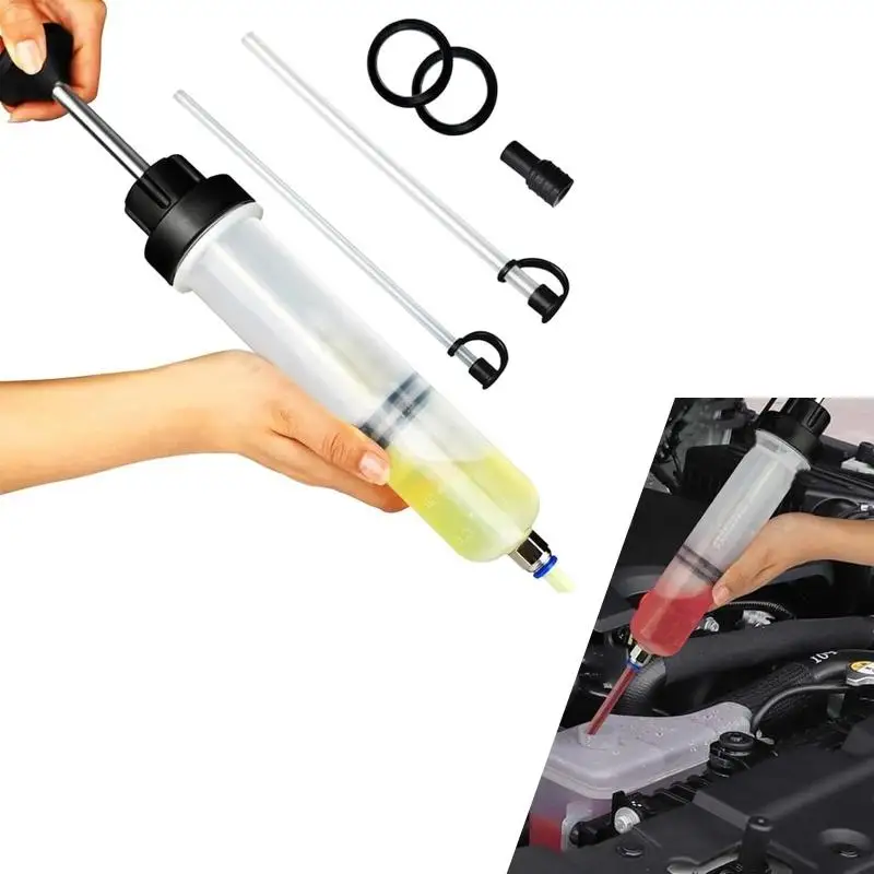 200cc Manual Oil Fluid Extractor Pump | 2-in-1 Suction & Injection Oil Change Tool For Car Brake Fluid, Gear Oil (2 Short Tubes)
200cc Manual Oil Fluid Extractor Pump | 2-in-1 Suction & Injection Oil Change Tool For Car Brake Fluid, Gear Oil (2 Short Tubes)