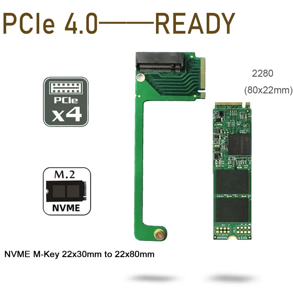 90 Degree M.2 SSD Upgrade Adapter Ally Conversion NVME 2280 Compatible with ROG Ally Gaming NVME M-Key 22x30mm to 22x80mm 4T 8T
90 Degree M.2 SSD Upgrade Adapter Ally Conversion NVME 2280 Compatible with ROG Ally Gaming NVME M-Key 22x30mm to 22x80mm 4T 8T