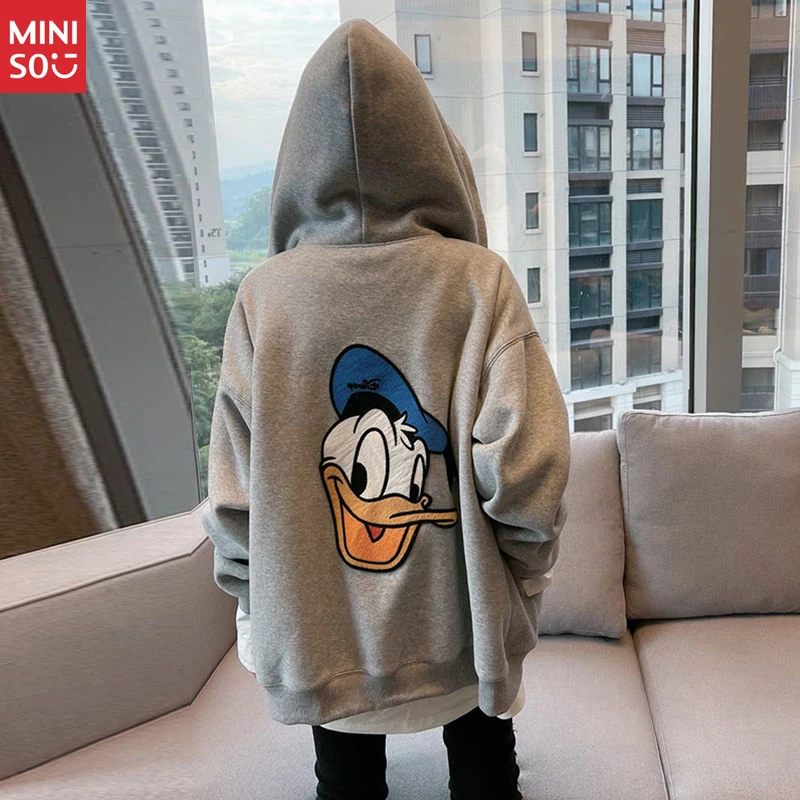 Disney 150kg Autumn and Winter Fleece Thickened Cartoon Donald Duck Jacket Women's Fat Mm Loose Hooded Sweater 
Disney 150kg Autumn and Winter Fleece Thickened Cartoon Donald Duck Jacket Women's Fat Mm Loose Hooded Sweater