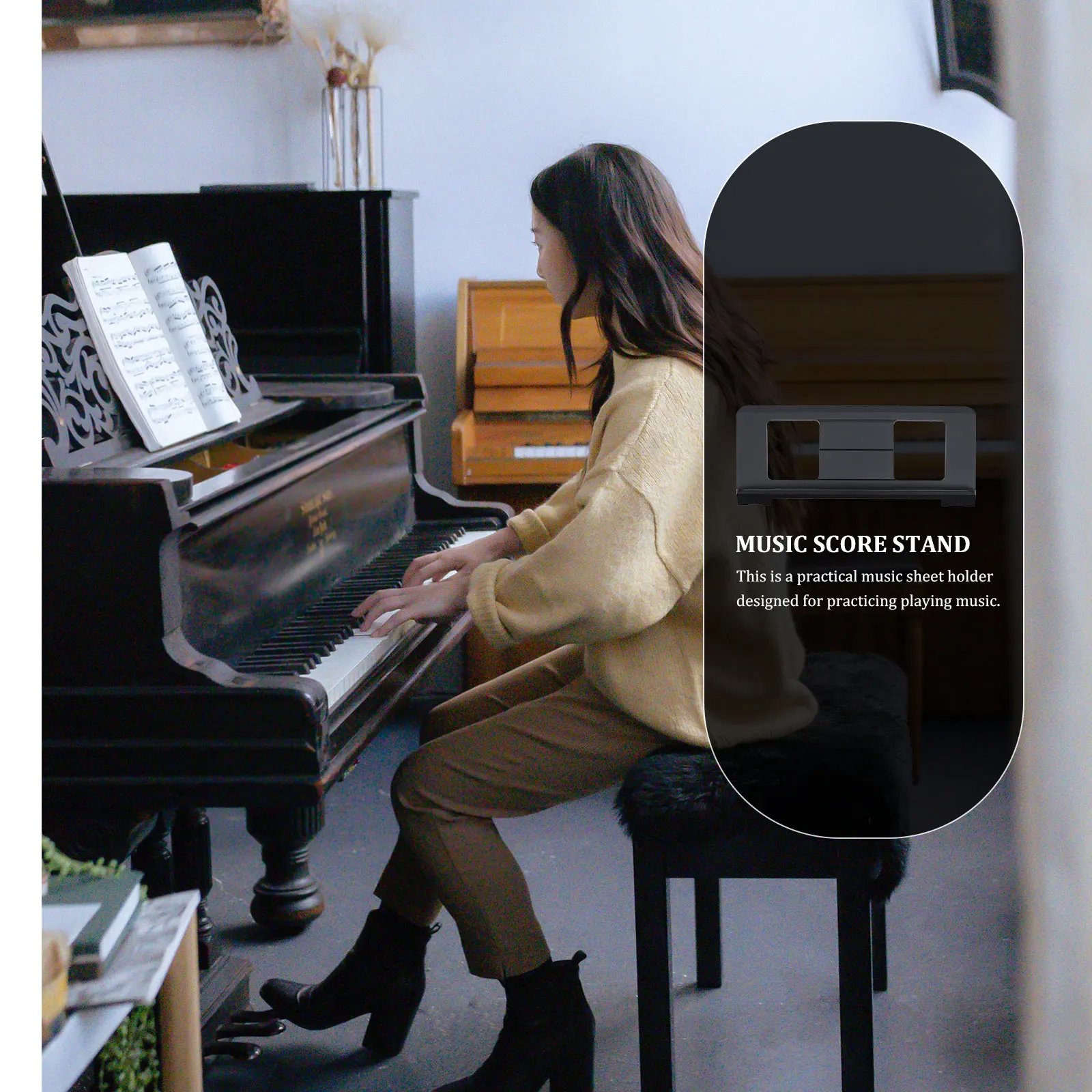 Music Stand Score Accordion for Playing Bookshelf Convenient Paper Clip Holder Abs Plastic Weight Page Easy to Install
Music Stand Score Accordion for Playing Bookshelf Convenient Paper Clip Holder Abs Plastic Weight Page Easy to Install