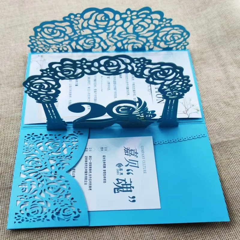Creative hollow out wedding vertical invitation, three-dimensional invitation, groom bride wedding invitation, invitation letter
Creative hollow out wedding vertical invitation, three-dimensional invitation, groom bride wedding invitation, invitation letter