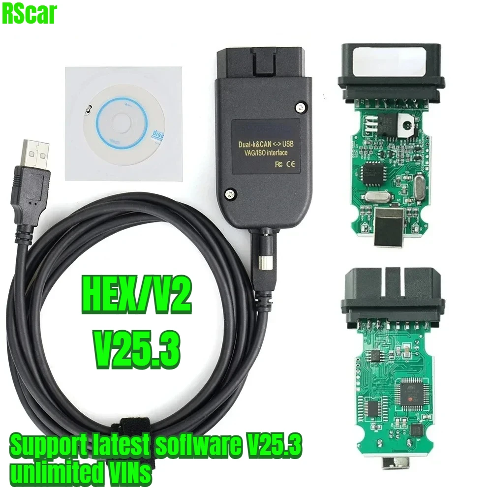 НОВЫЙ V25.3/V24.7 FORVAGCOM Интерфейс VC/ds CAN Hex/V2 Обновление V/W для многоязычной автомобильной диагностики AUDI/Skoda Seat
НОВЫЙ V25.3/V24.7 FORVAGCOM Интерфейс VC/ds CAN Hex/V2 Обновление V/W для многоязычной автомобильной диагностики AUDI/Skoda Seat