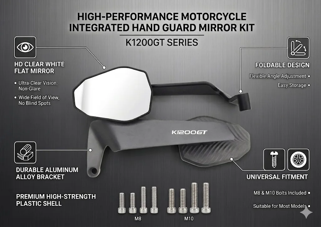 Modified Wind Wing Motorcycle Side Rearview Mirrors Accessorie For BMW K1200 K 1200 GT K1200GT 1200GT 2010-2022
Modified Wind Wing Motorcycle Side Rearview Mirrors Accessorie For BMW K1200 K 1200 GT K1200GT 1200GT 2010-2022
