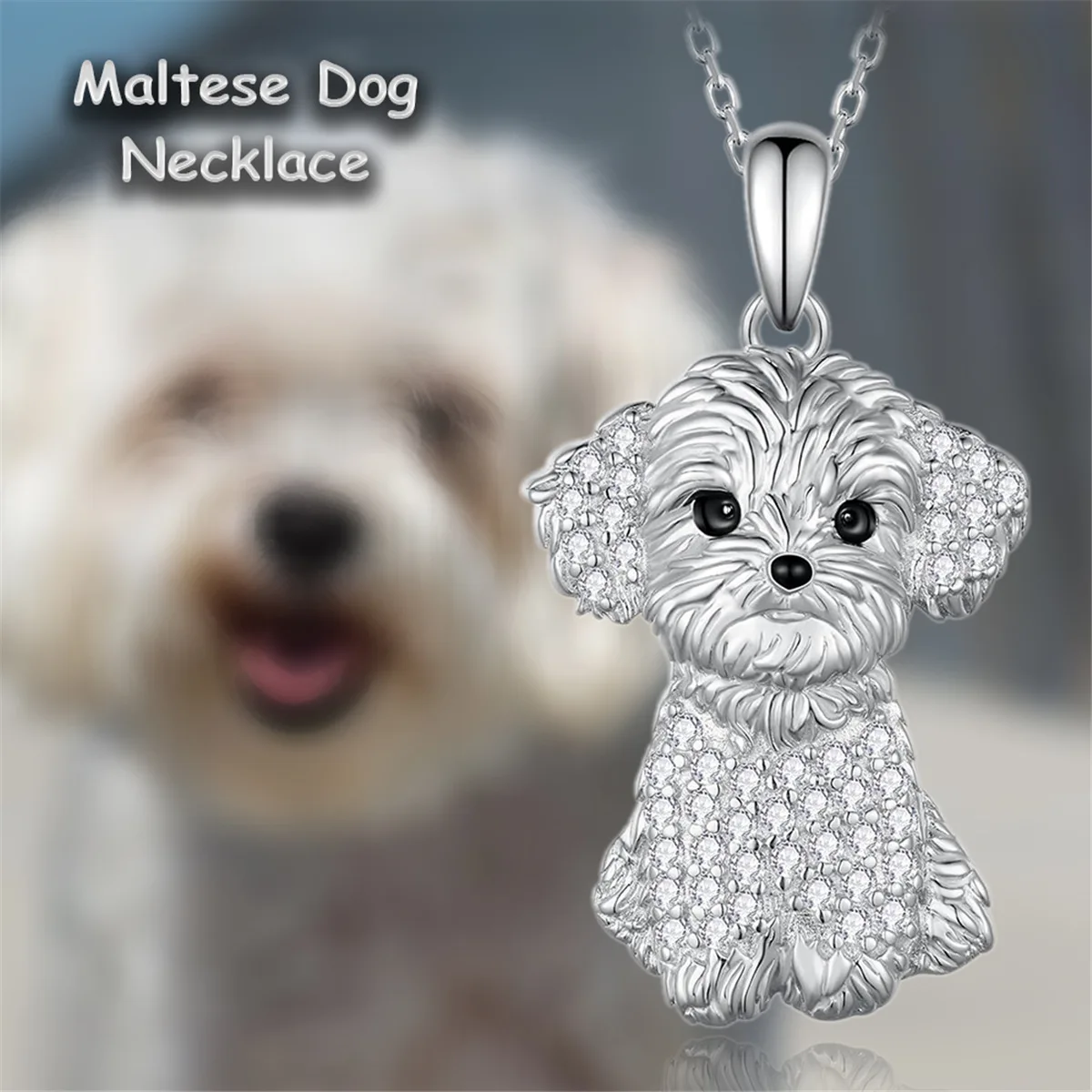 Creative Cute Maltese Pendant Necklace Fashion Pet Dog Jewelry Accessories Women's Pet Puppy Decoration Birthday Memorial Gifts
Creative Cute Maltese Pendant Necklace Fashion Pet Dog Jewelry Accessories Women's Pet Puppy Decoration Birthday Memorial Gifts