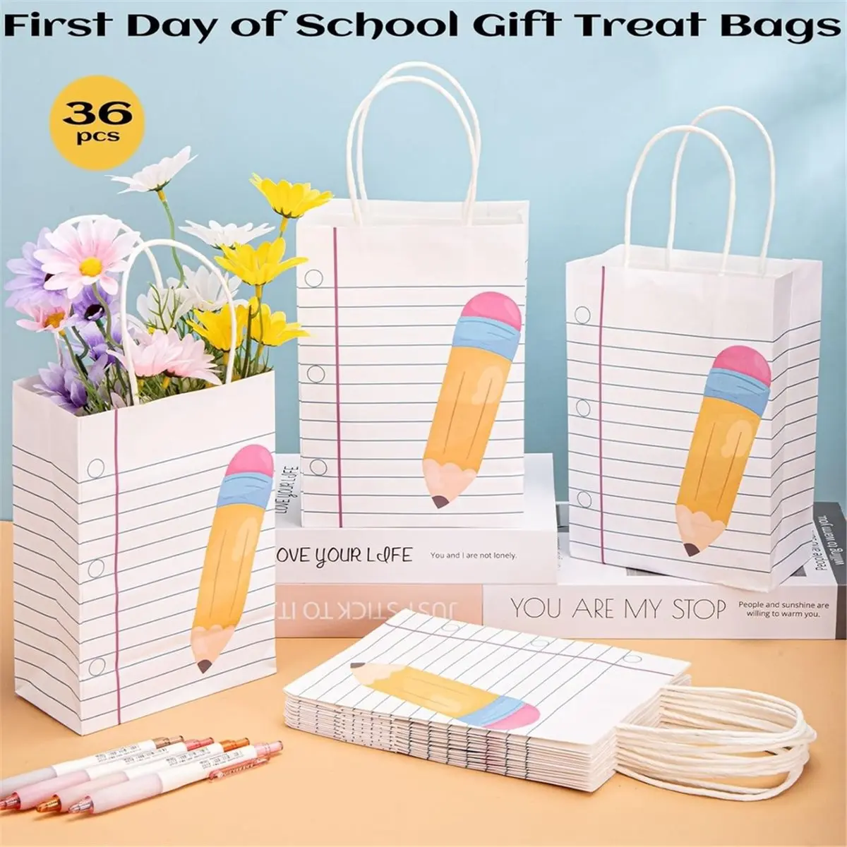 36Pcs Back to School Gift Bags Teacher Gift Bags Bulk School Gifts Bag with Handles,Pencil Notebook Line Teacher Gifts
36Pcs Back to School Gift Bags Teacher Gift Bags Bulk School Gifts Bag with Handles,Pencil Notebook Line Teacher Gifts
