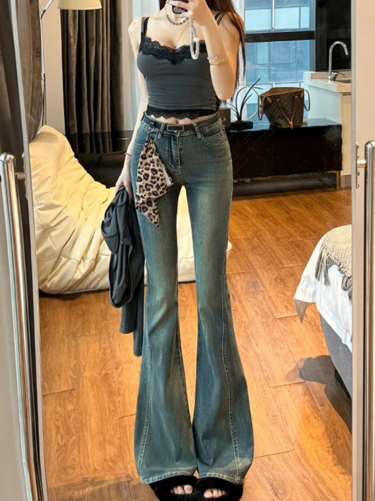 Leopard print scarf belt jeans women summer 2025 high waisted elastic slim fit versatile straight leg micro flared pants
Leopard print scarf belt jeans women summer 2025 high waisted elastic slim fit versatile straight leg micro flared pants
